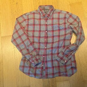 Bonobos Red and Gray Checkered Shirt